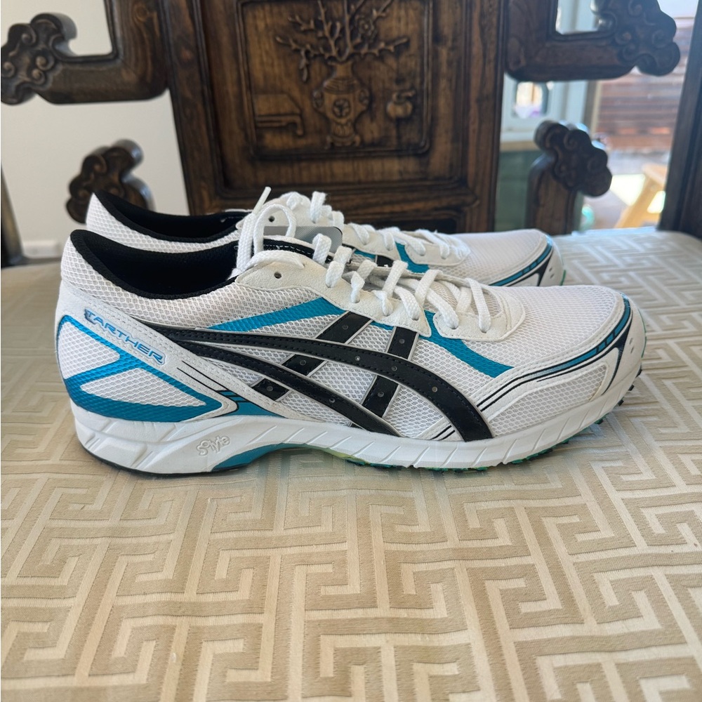 ASICS Tarther Running Shoes Men’s Size 9.5 Lightweight Trainer White/Blue